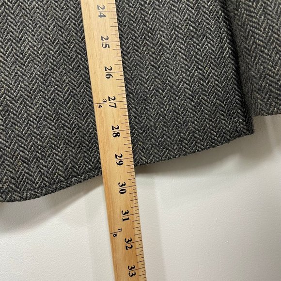 Abercrombie & Fitch Men’s L Wool Blend Herringbone Gray Tweed Blazer - Picture 11 of 15